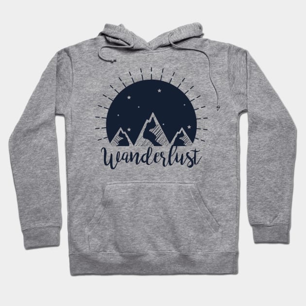 Wanderlust - Travel and Explore Motivation Hoodie by bigbikersclub